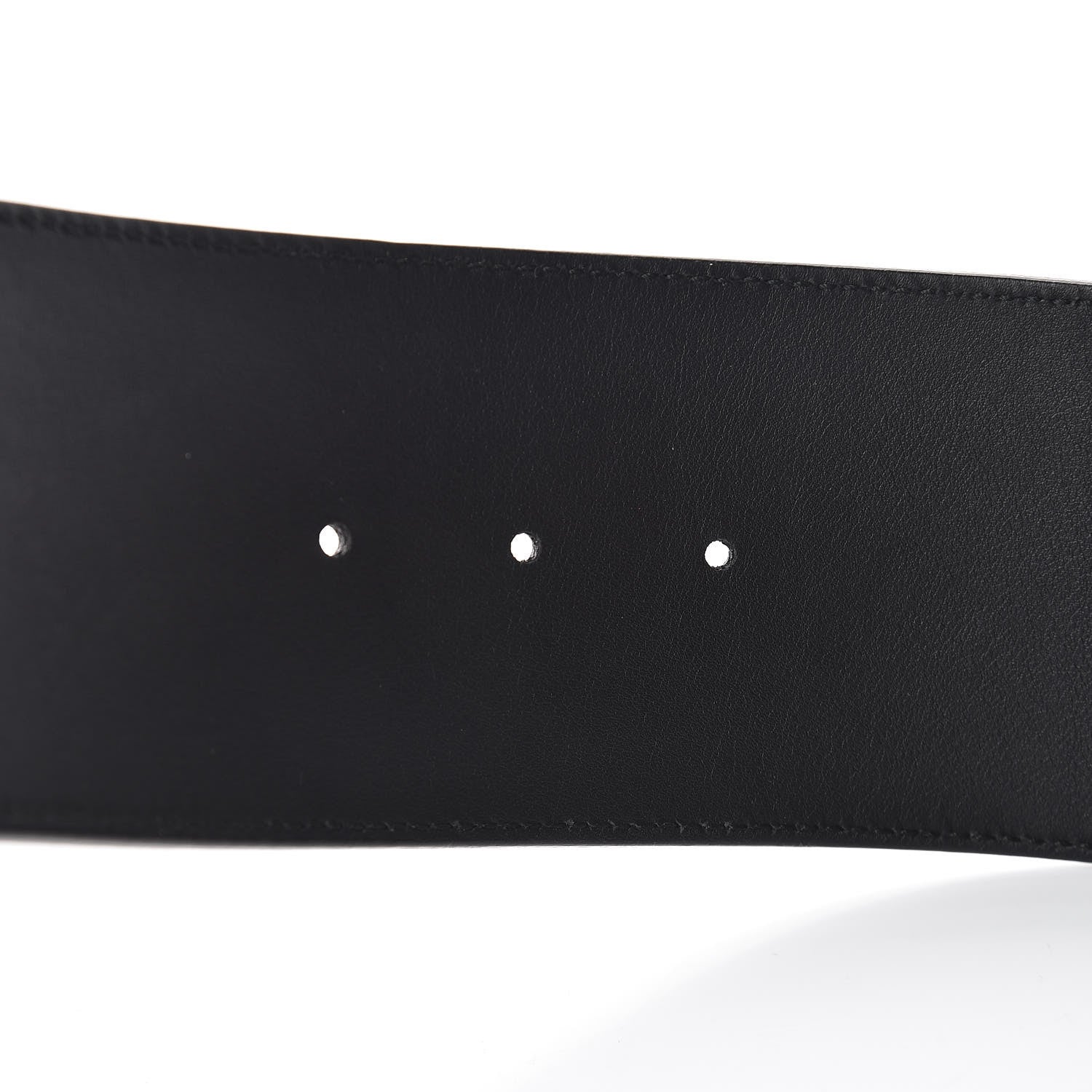 Gucci Moon Calfskin Pearl Double G 70mm Belt 85 34 Black Cream 8 of 8