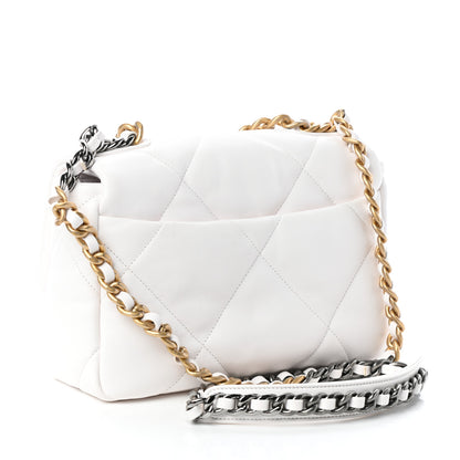 Chanel Lambskin Quilted Medium Chanel 19 Flap White 3 of 11