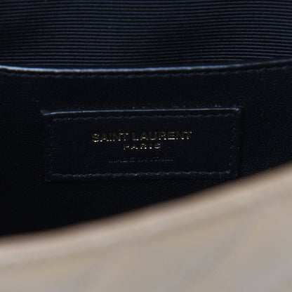 Saint Laurent Grain De Poudre Textured Mixed Matelasse Triquilt Small Monogram Satchel Cork 6 of 8