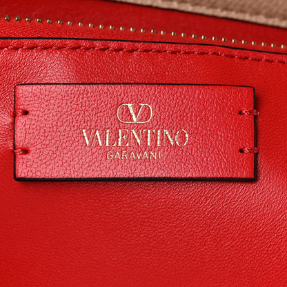 Valentino Garavani Grainy Calfskin Swarovski Crystal Embellished Small VSling Top Handle Bag Rose Cannelle 6 of 9