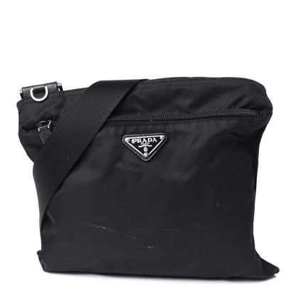 Prada Nylon Vela Flat Messenger Bag Black 1 of 11