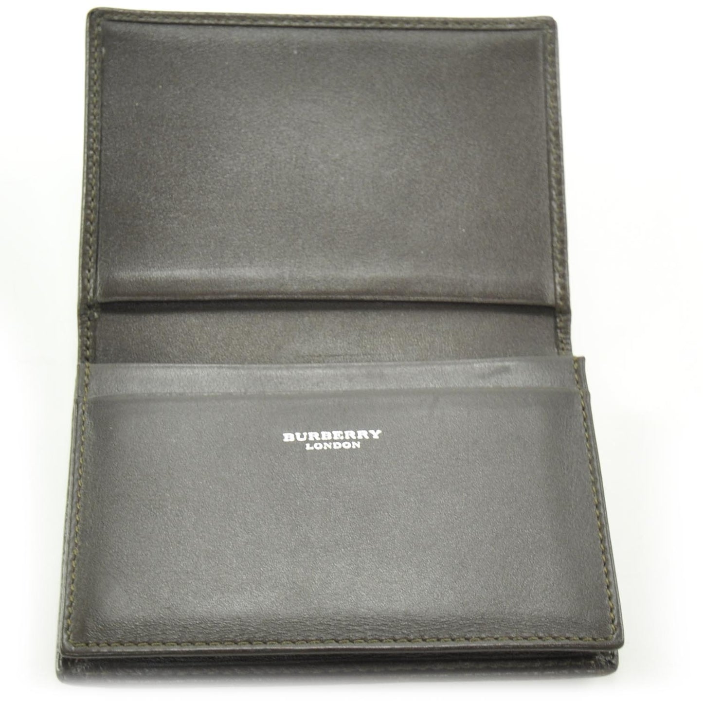 Leather Card Case Wallet Brown