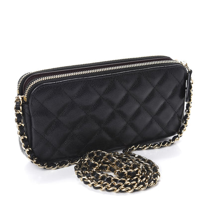 Chanel Caviar Quilted Small Clutch With Chain Black 3 of 12