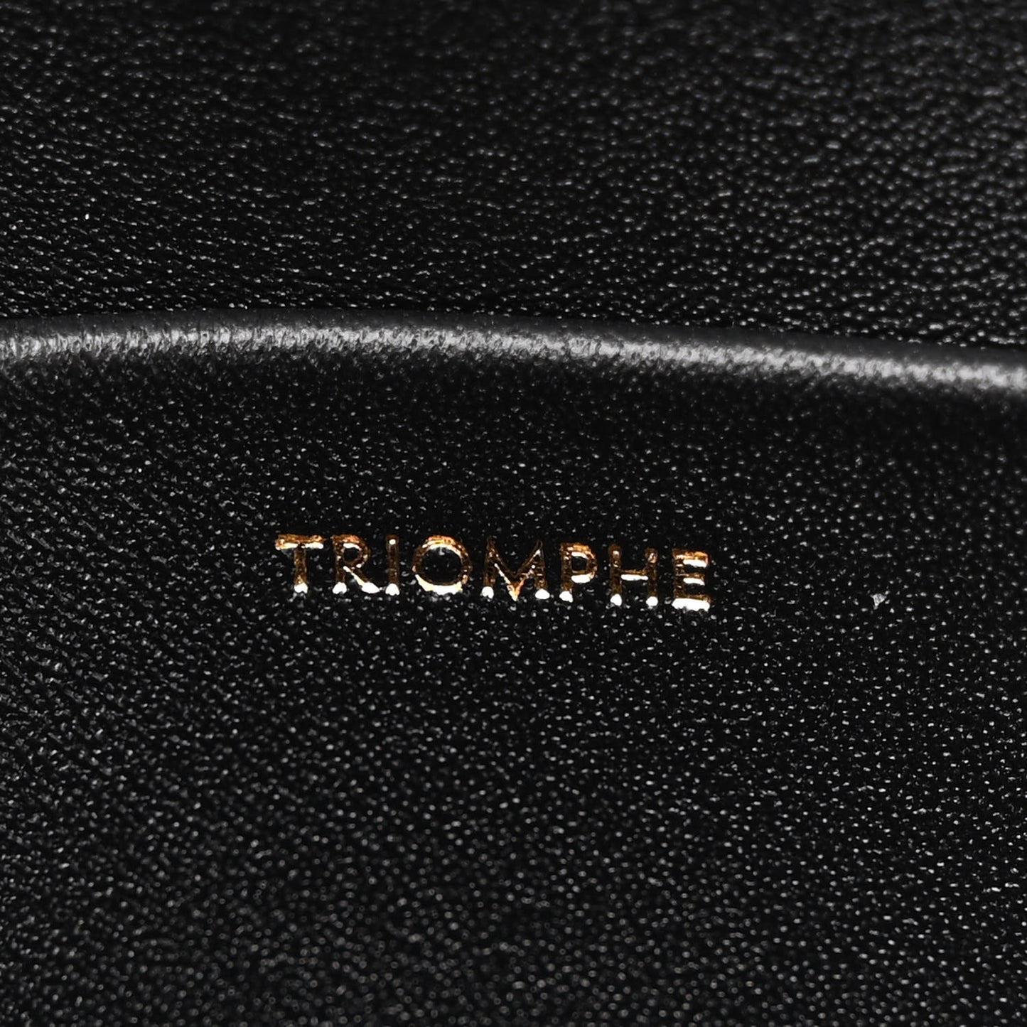 Shiny Calfskin Triomphe Chain Shoulder Bag Black