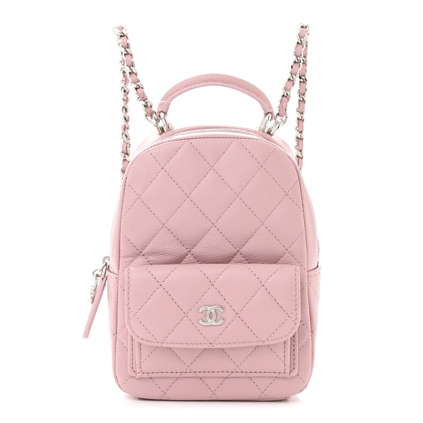 Caviar Quilted CC Mini Classic Backpack Light Pink