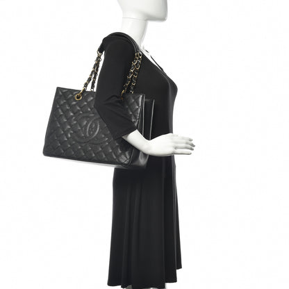 Chanel Caviar Quilted Grand Shopping Tote GST Black 2 of 10