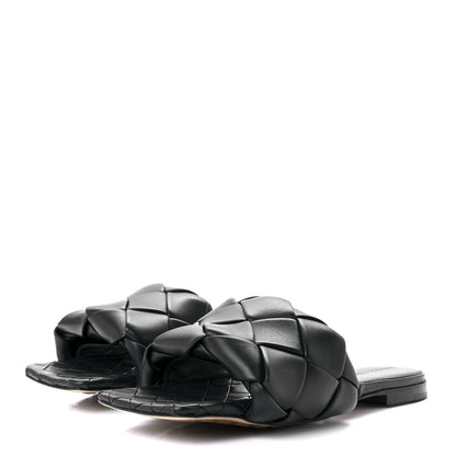 Bottega Veneta Nappa Maxi Intrecciato Lido Flat Sandals 36.5 Inkwell 3 of 7