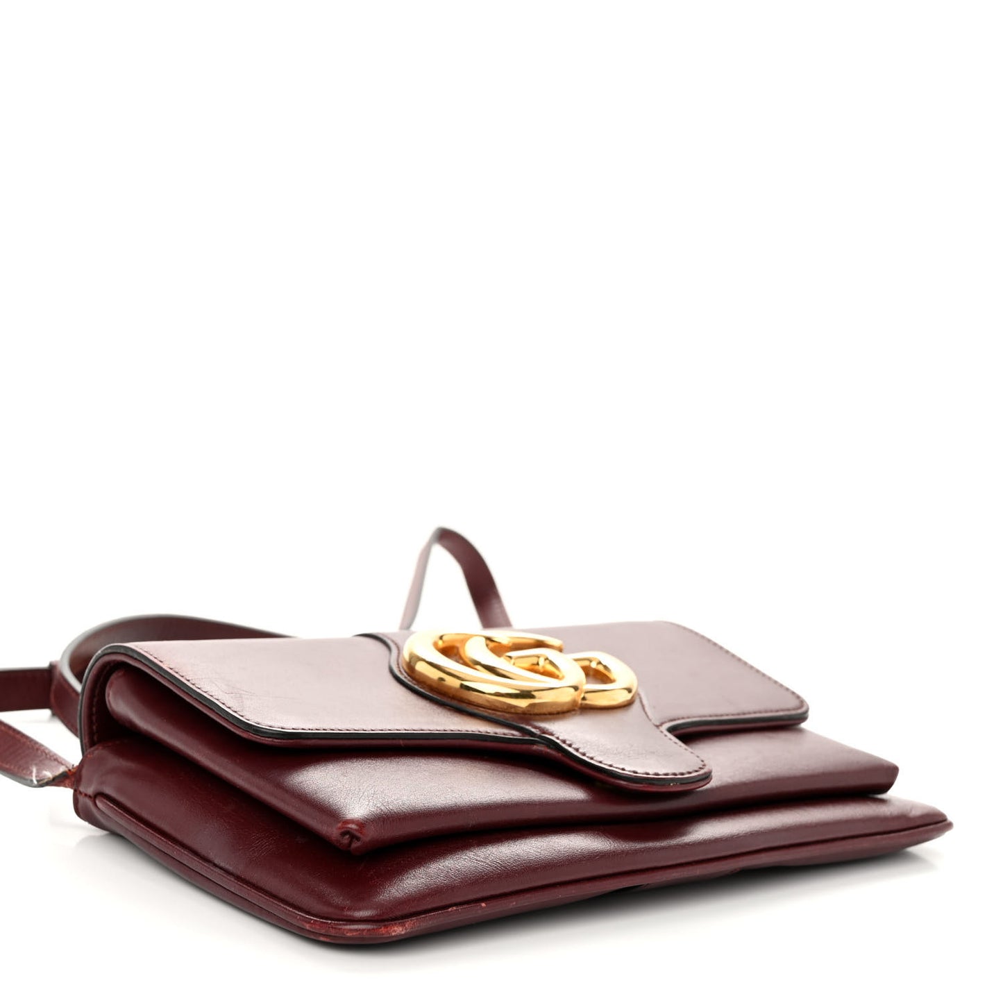 Vitello Palmellato Lux Small Arli Flap Shoulder Bag Vintage Bordeaux