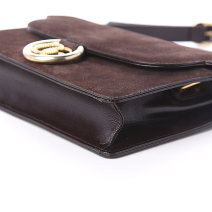 Gucci Suede Small Torchon GG Ring Shoulder Bag Reflex Brown 7 of 11