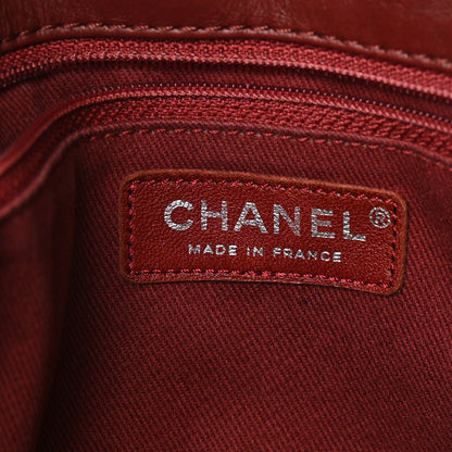 Chanel Aged Calfskin Small Shopping In Moscow Tote Burgundy 5 of 8