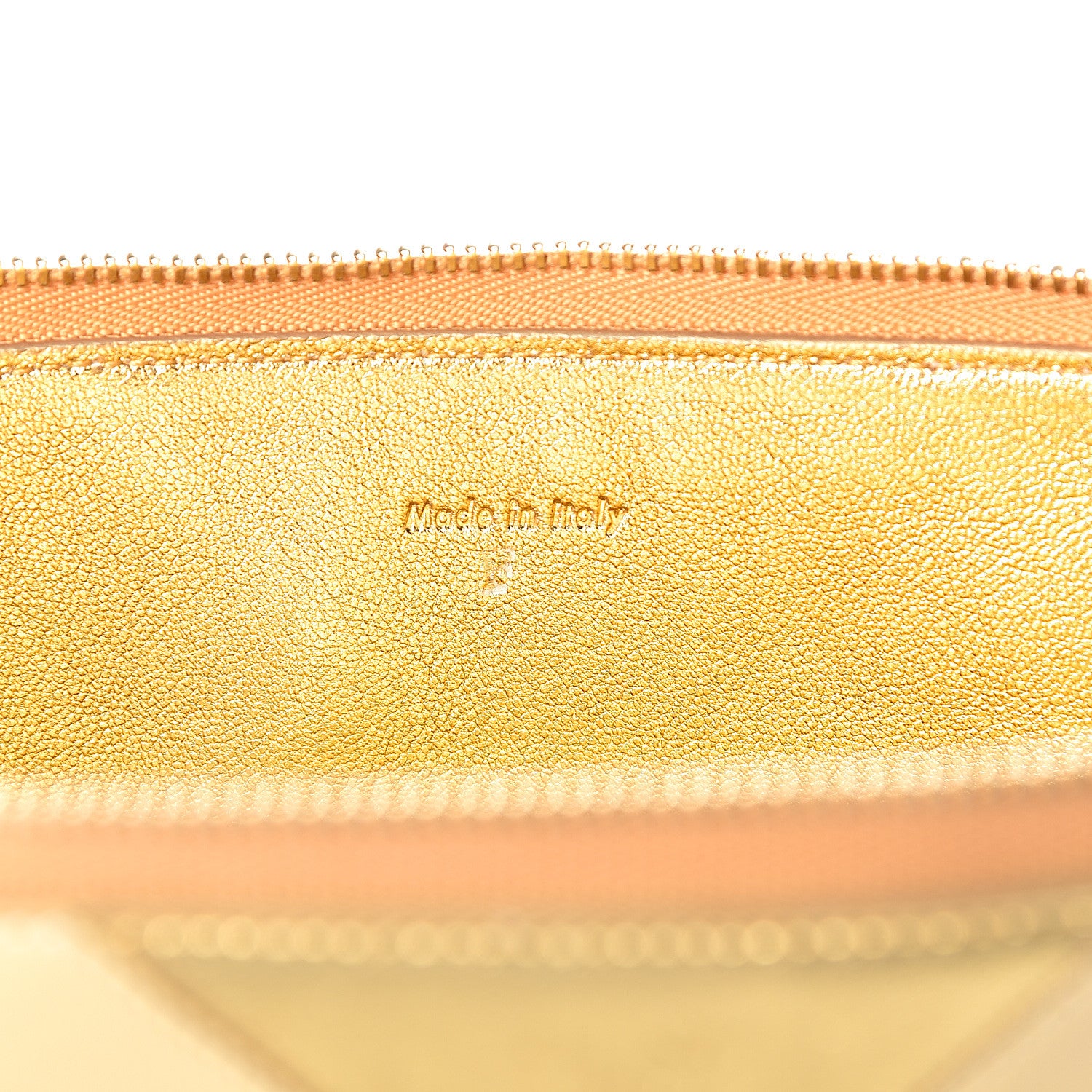 Celine Metallic Lambskin Bi-Color Coeur Ipad Clutch Gold 6 of 10