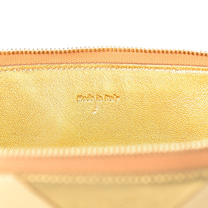 Celine Metallic Lambskin Bi-Color Coeur Ipad Clutch Gold 6 of 10