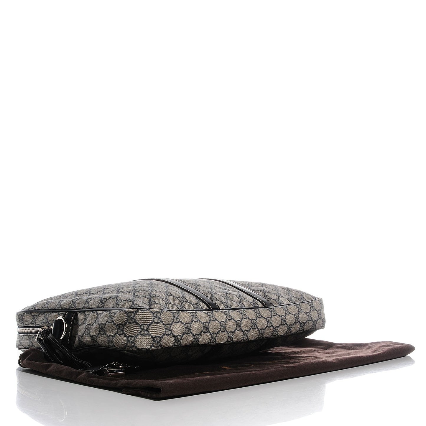 GG Plus Monogram Medium Briefcase Brown