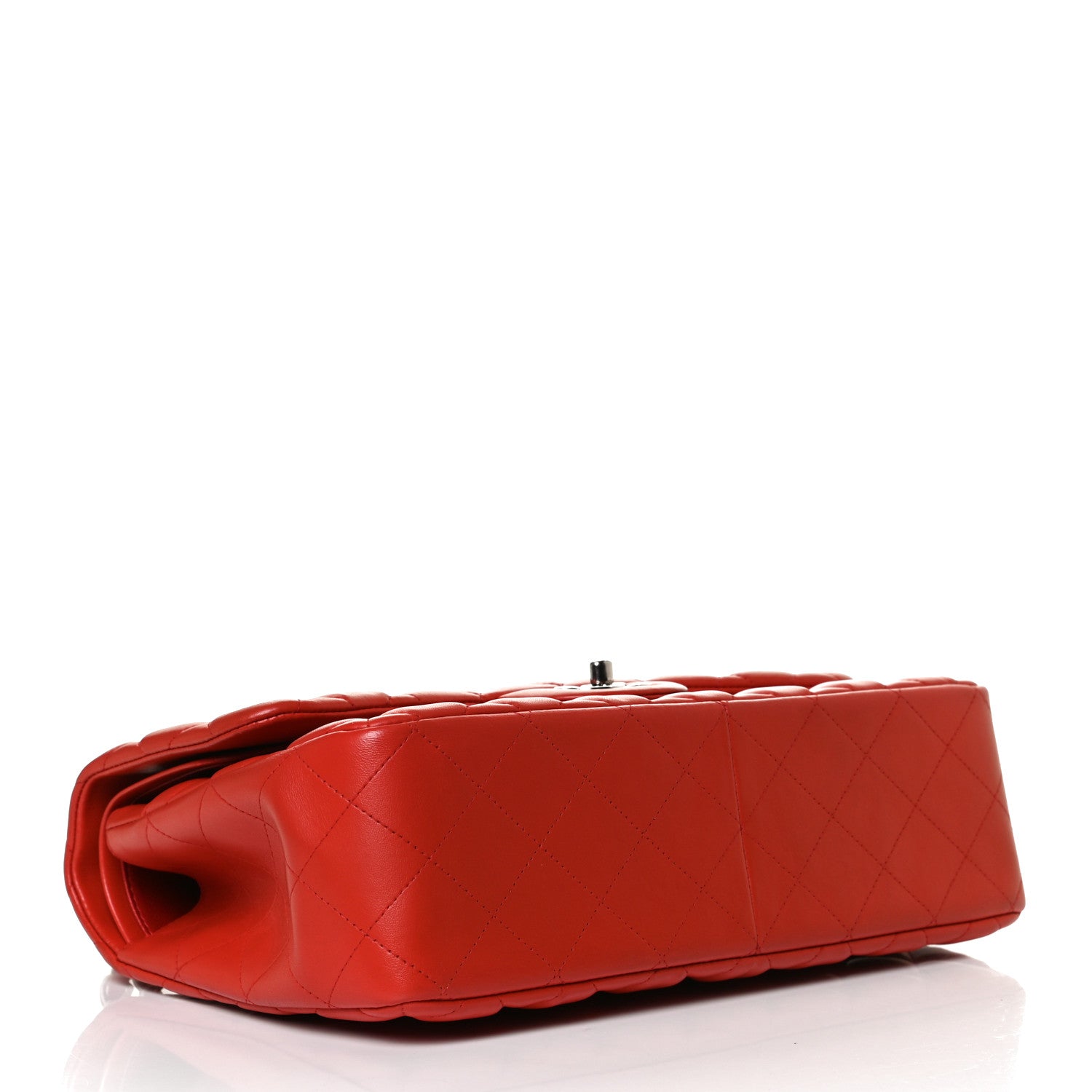 Chanel Lambskin Quilted Jumbo Double Flap Red 4 of 13