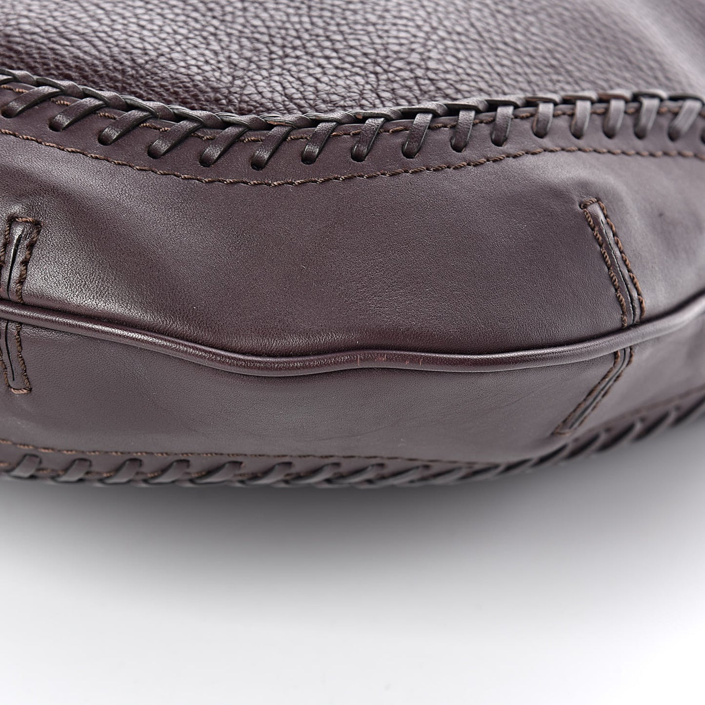 Grainy Calfskin Small Parade Tassel Hobo Plum