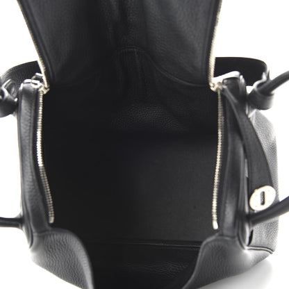 Hermes Taurillon Clemence Lindy 30 Black 5 of 10