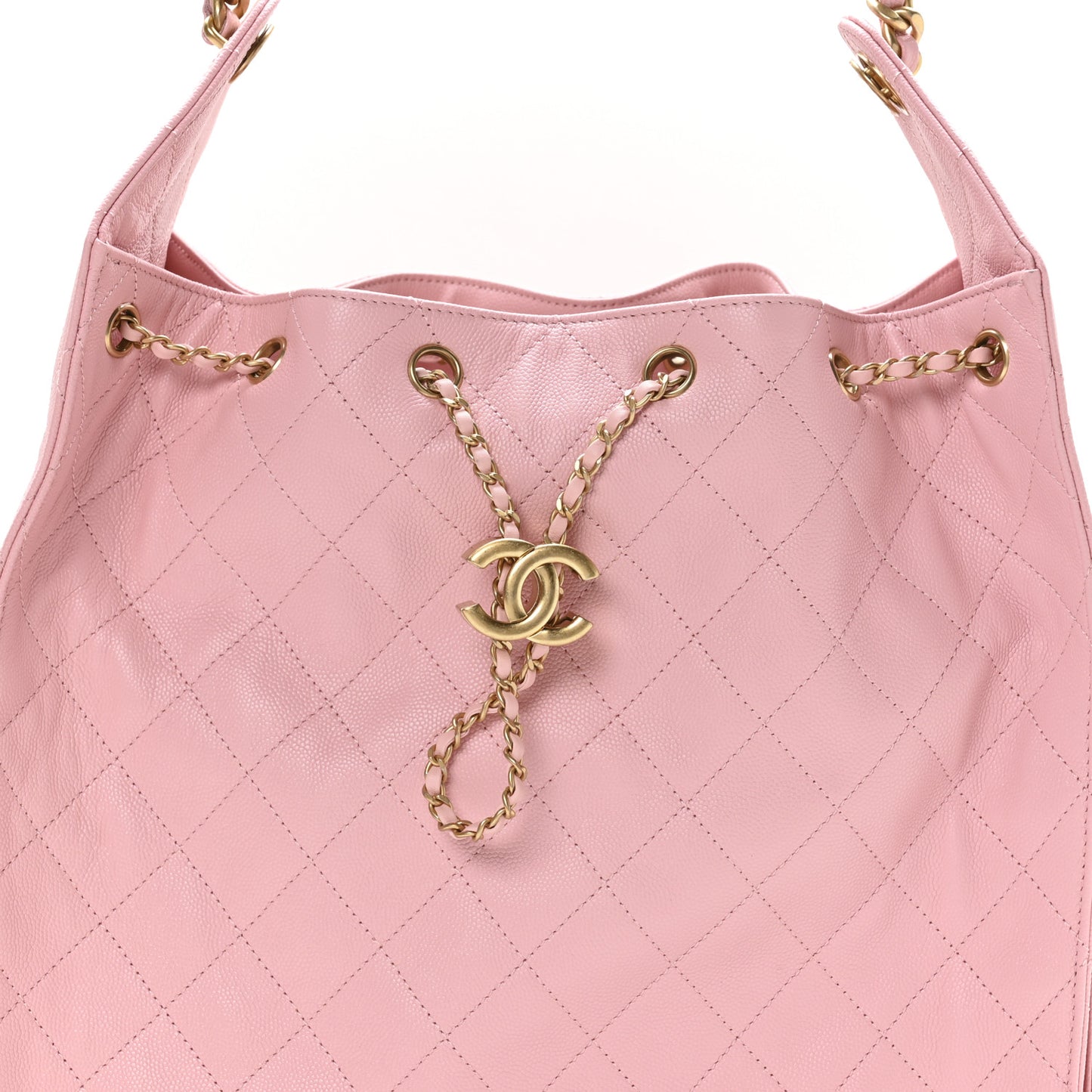 Caviar Quilted Medium Chanel 25 Handbag Light Pink