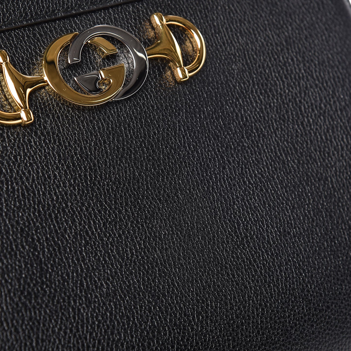Grainy Calfskin Small Zumi Top Handle Bag Black