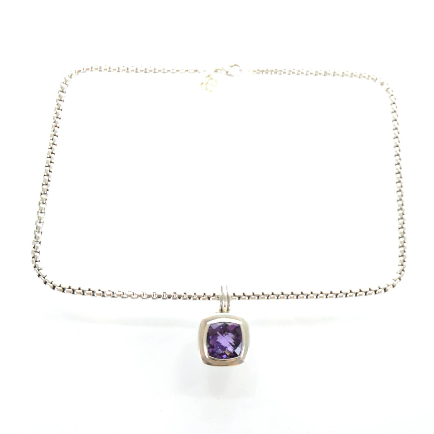 Sterling Silver Amethyst Enhancer Albion Necklace