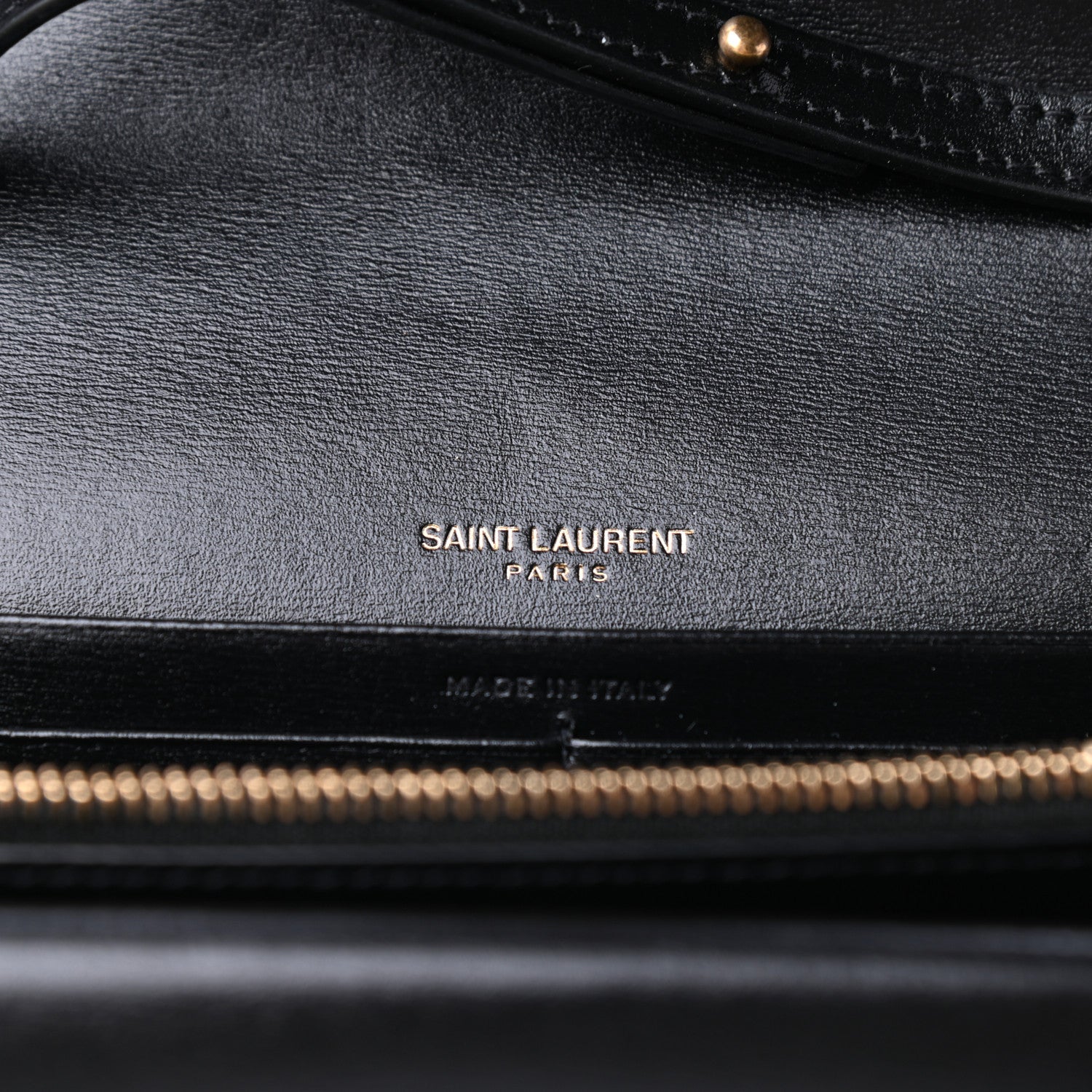Saint Laurent Smooth Calfskin Monogram Sulpice Chain Wallet Black 6 of 9