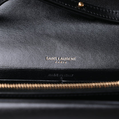 Saint Laurent Smooth Calfskin Monogram Sulpice Chain Wallet Black 6 of 9