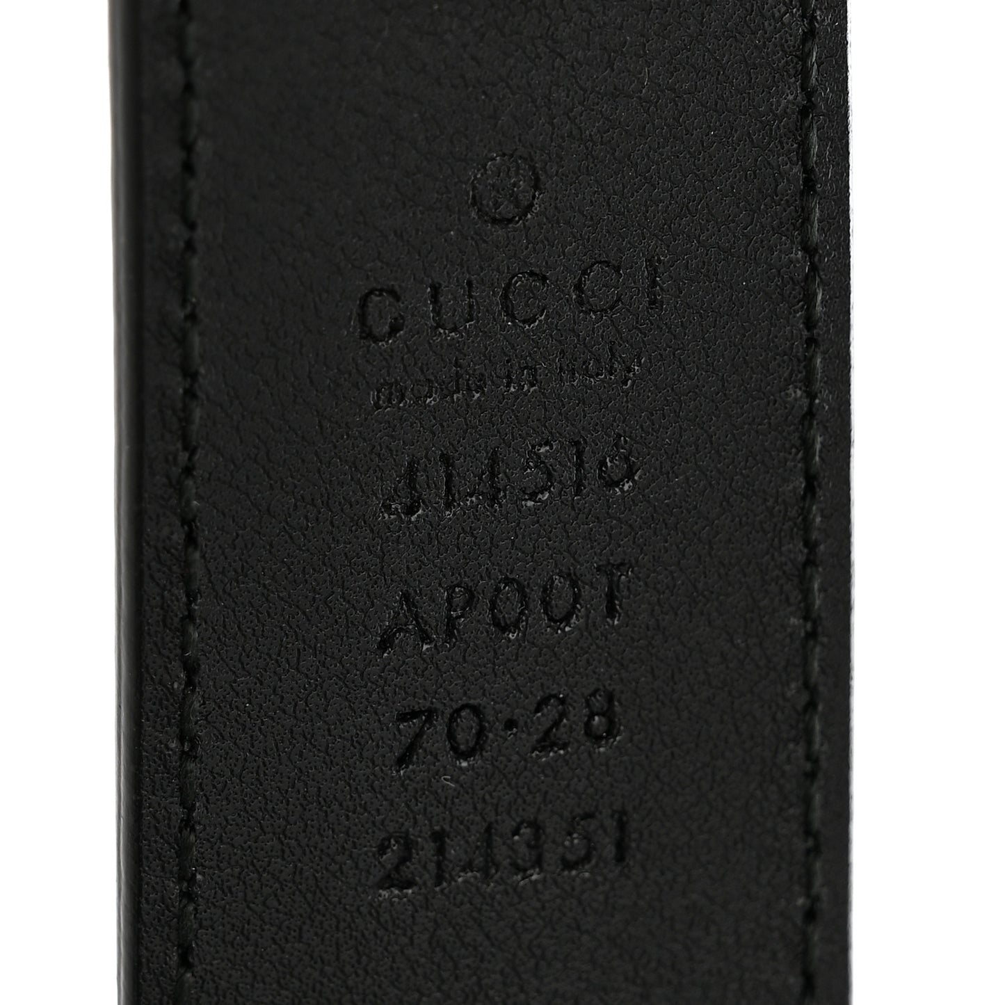 Calfskin Double G 30mm 70 28 Belt Black