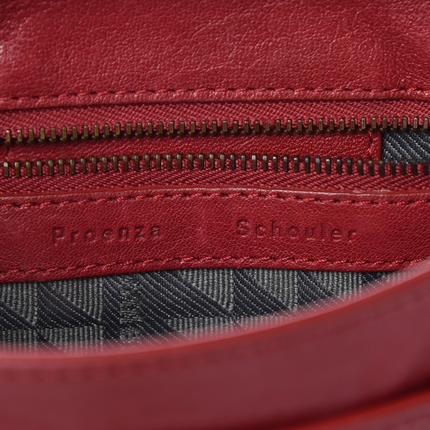 Proenza Schouler Lambskin PS1 Mini Pouch Messenger Bag Burgundy 6 of 11