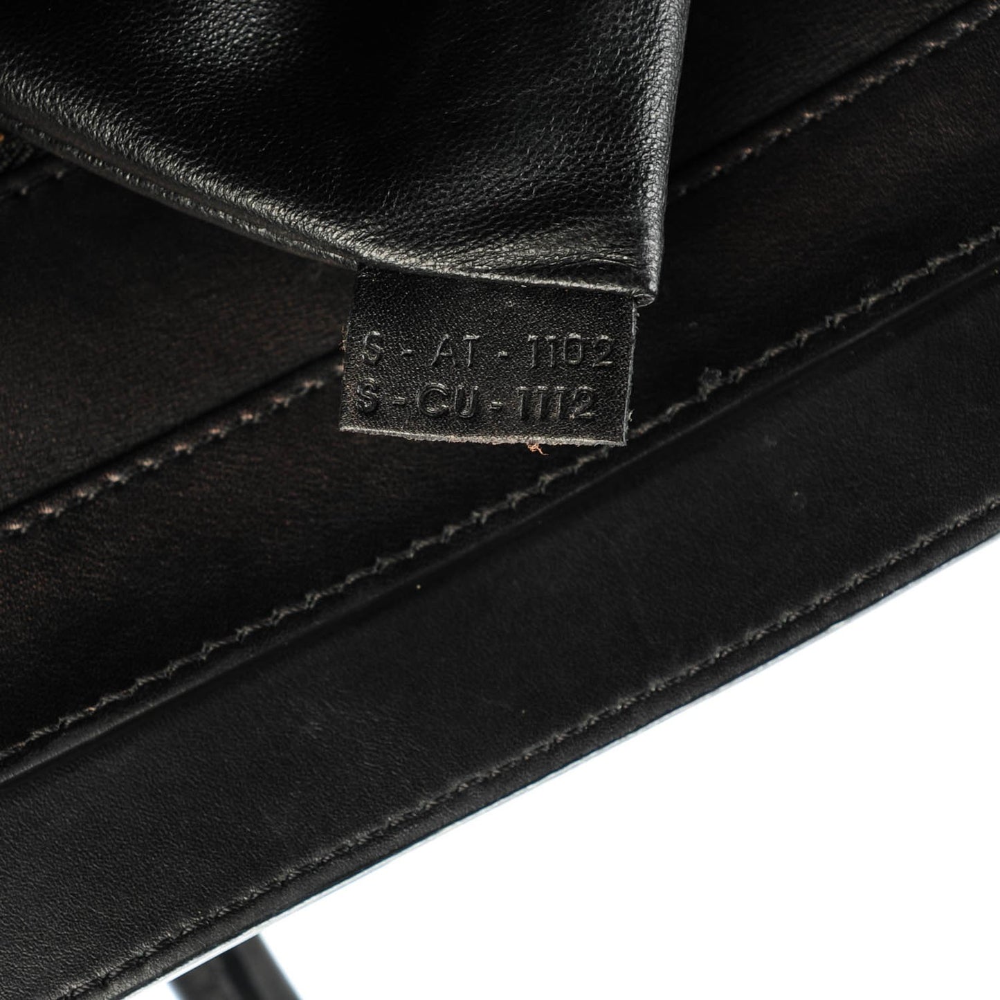 Smooth Calfskin Shrunken Lambskin Mini Bi-Color Luggage Black White
