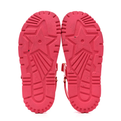 Christian Dior Lambskin Dioract Sandals 40 Raspberry 6 of 9