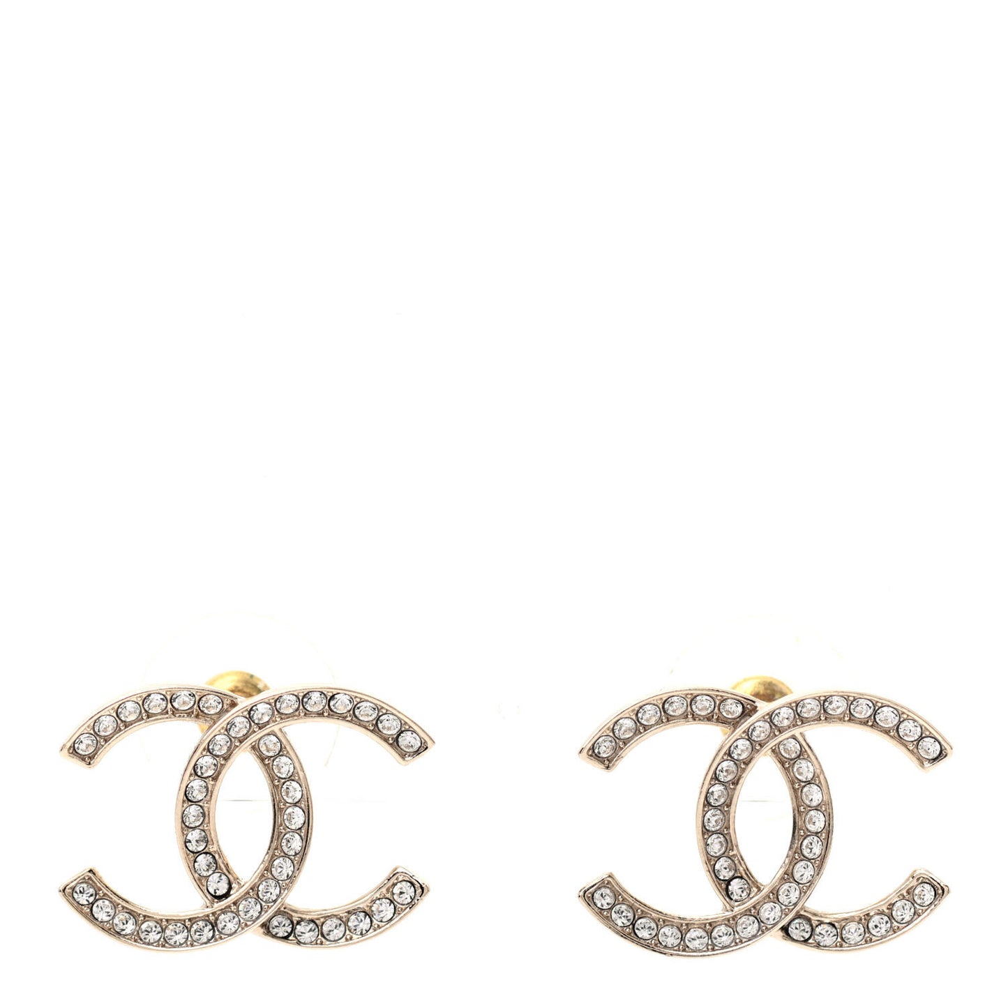 Crystal CC Earrings Gold