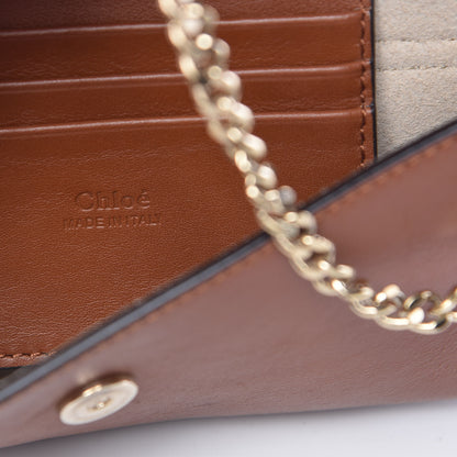Chloe Suede Calfskin Mini Faye Shoulder Bag Tobacco 7 of 14
