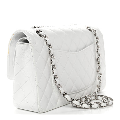 Chanel Caviar Quilted Medium Double Flap White 3 of 14