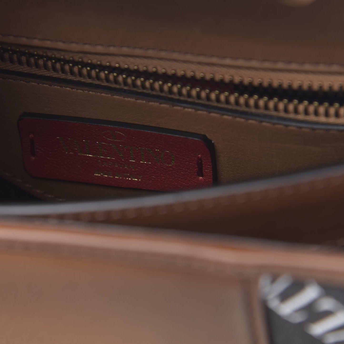 Calfskin VLTN Small Uptown Logo Shoulder Bag