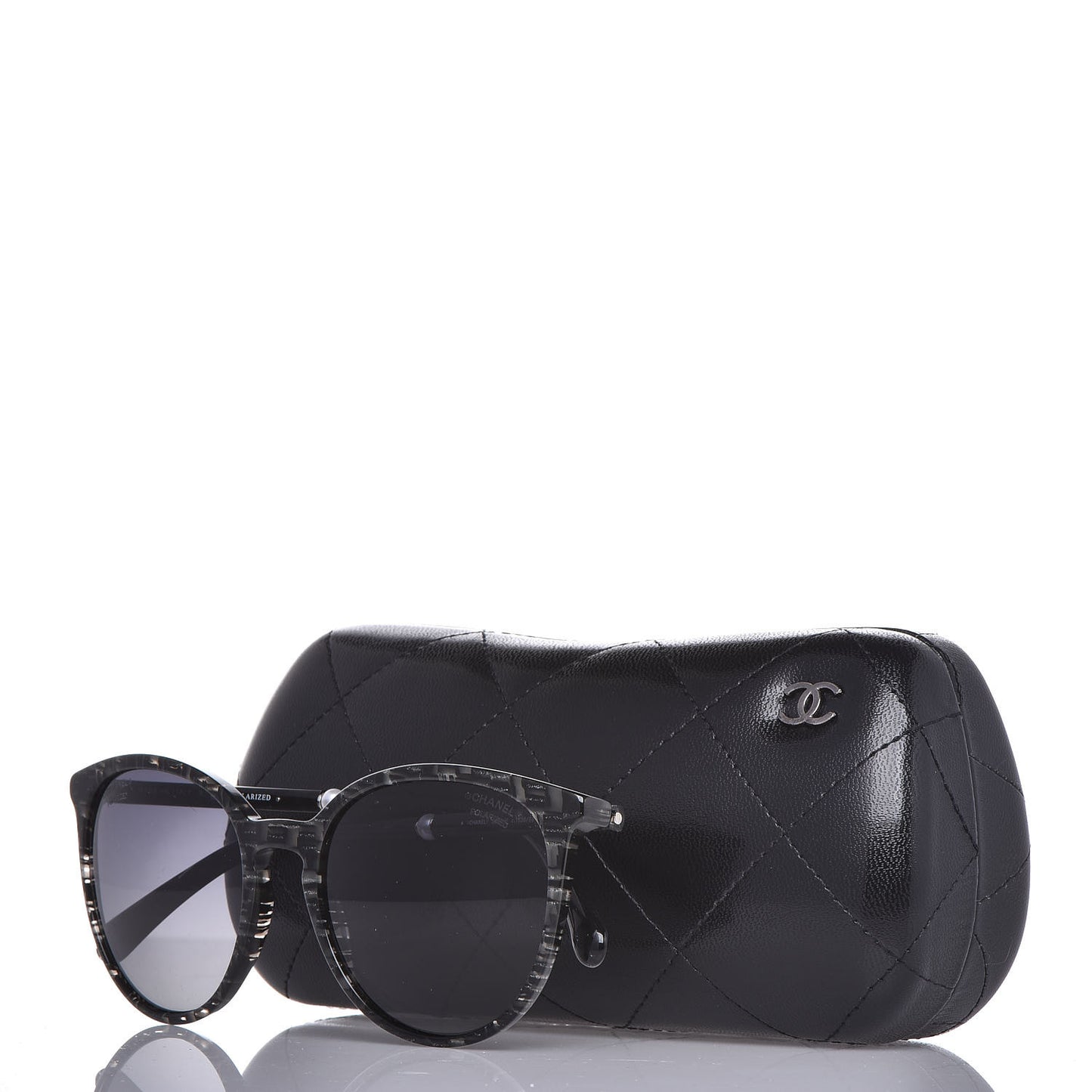 Acetate Butterfly Pearl Sunglasses 5394-H Glittered Black