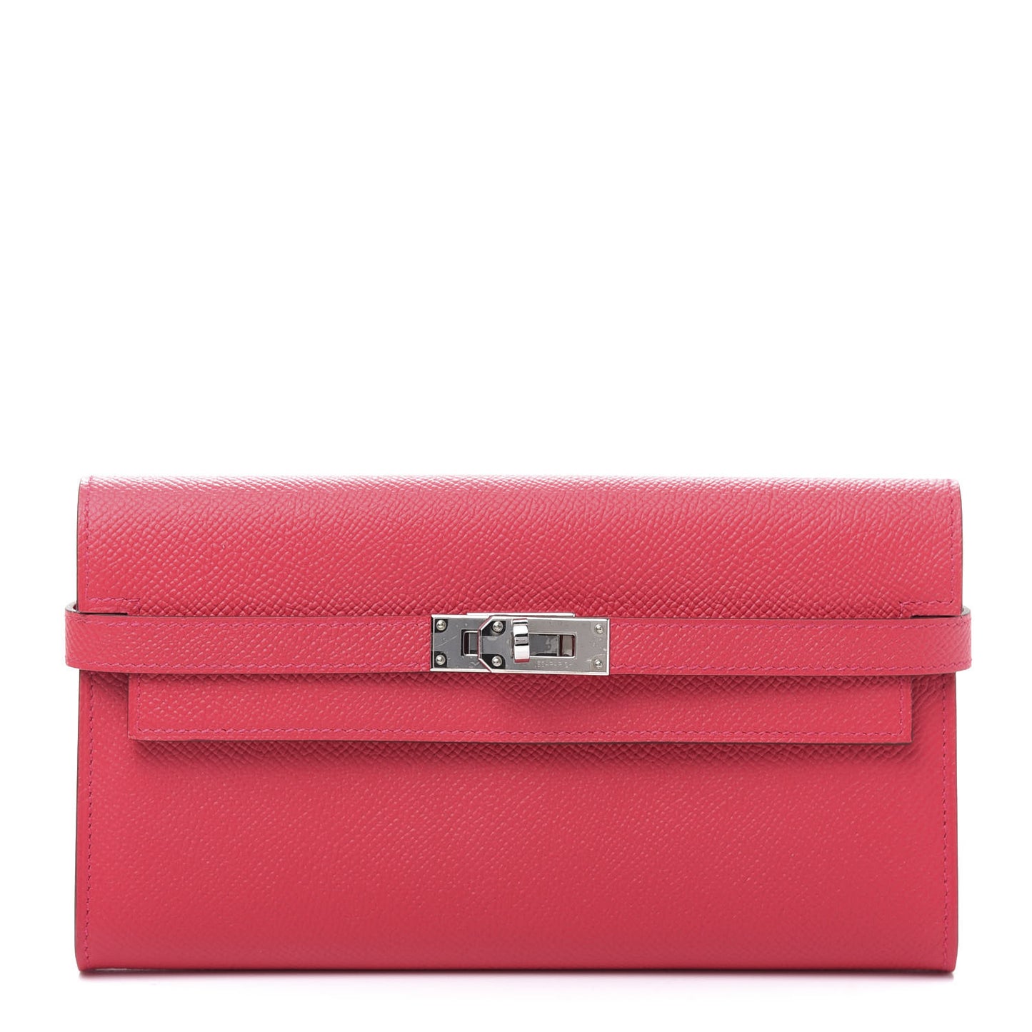 Epsom Kelly Longue Wallet Rose Extreme