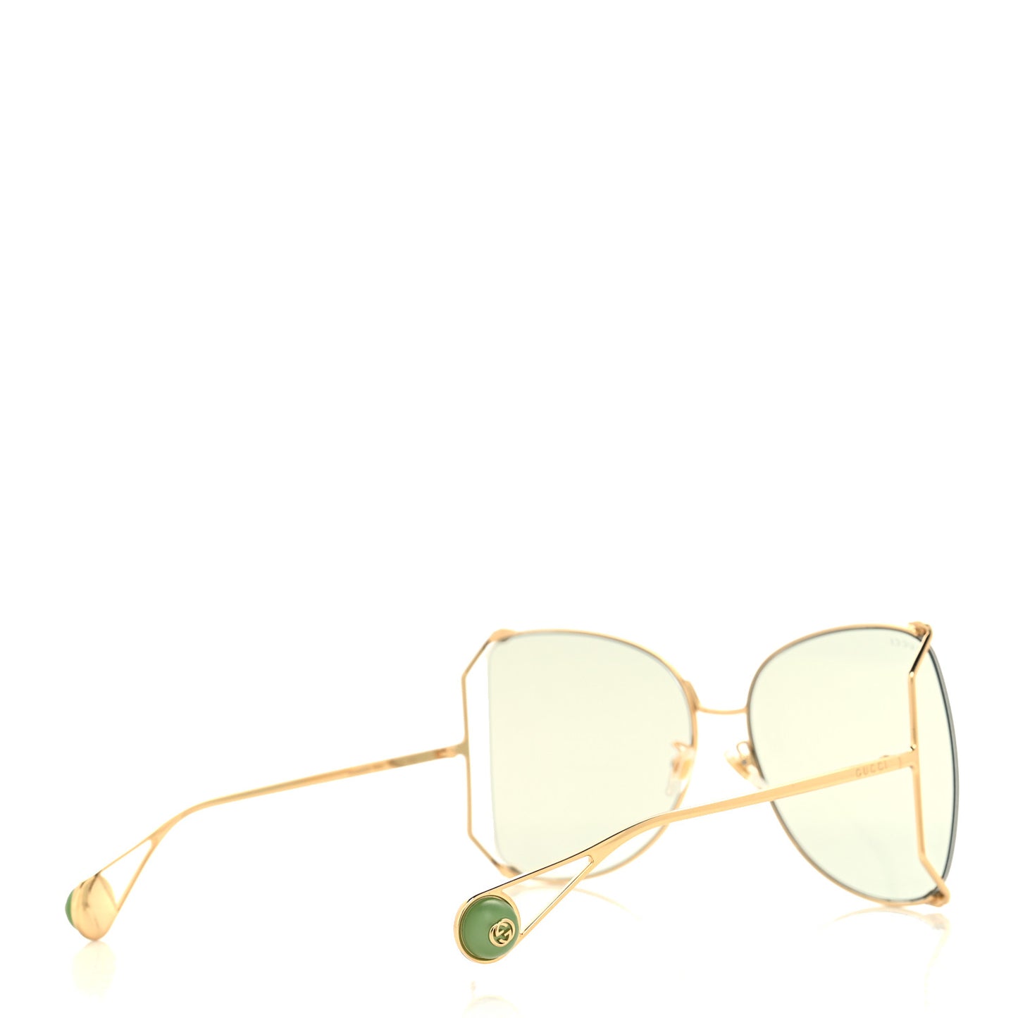 Oversized Round Sunglasses GG0252S Gold