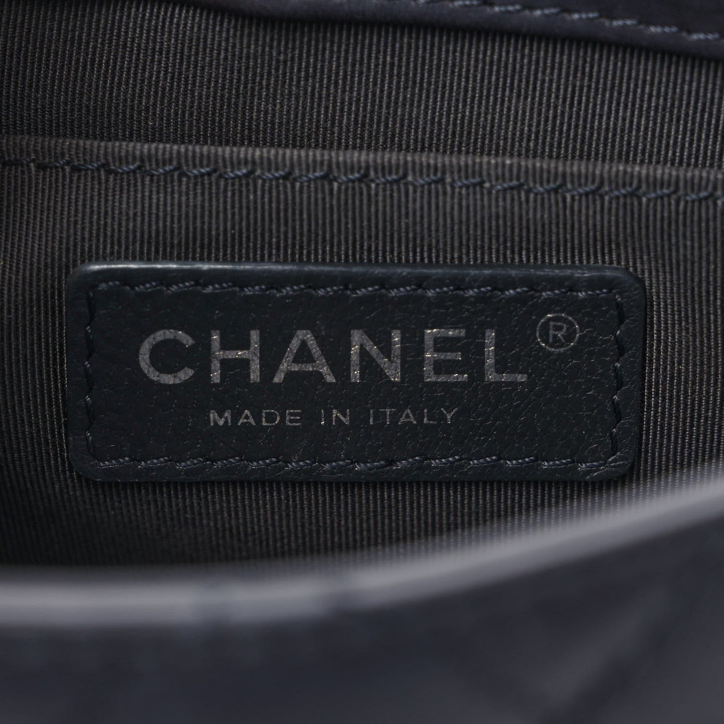 Calfskin Quilted Small Double Chained Messenger Flap Charcoal