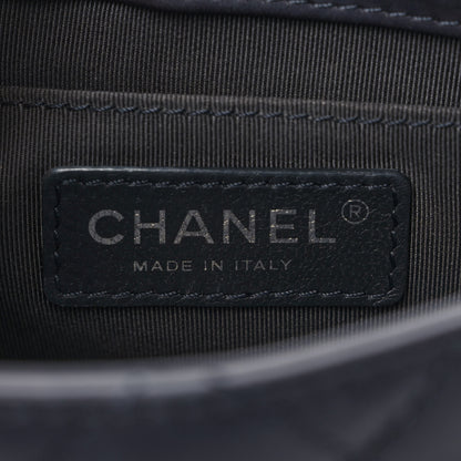 Chanel Calfskin Quilted Small Double Chained Messenger Flap Charcoal 7 of 9