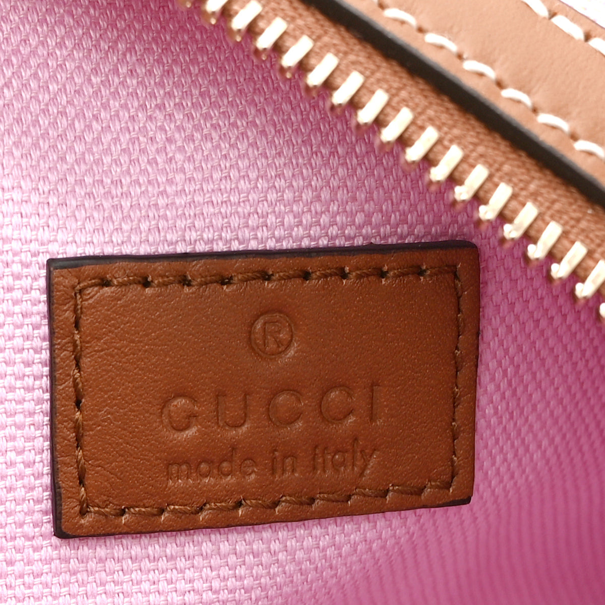 Gucci GG Supreme Web Mini GG Top Handle Bag Pink Yellow Beige 6 of 10
