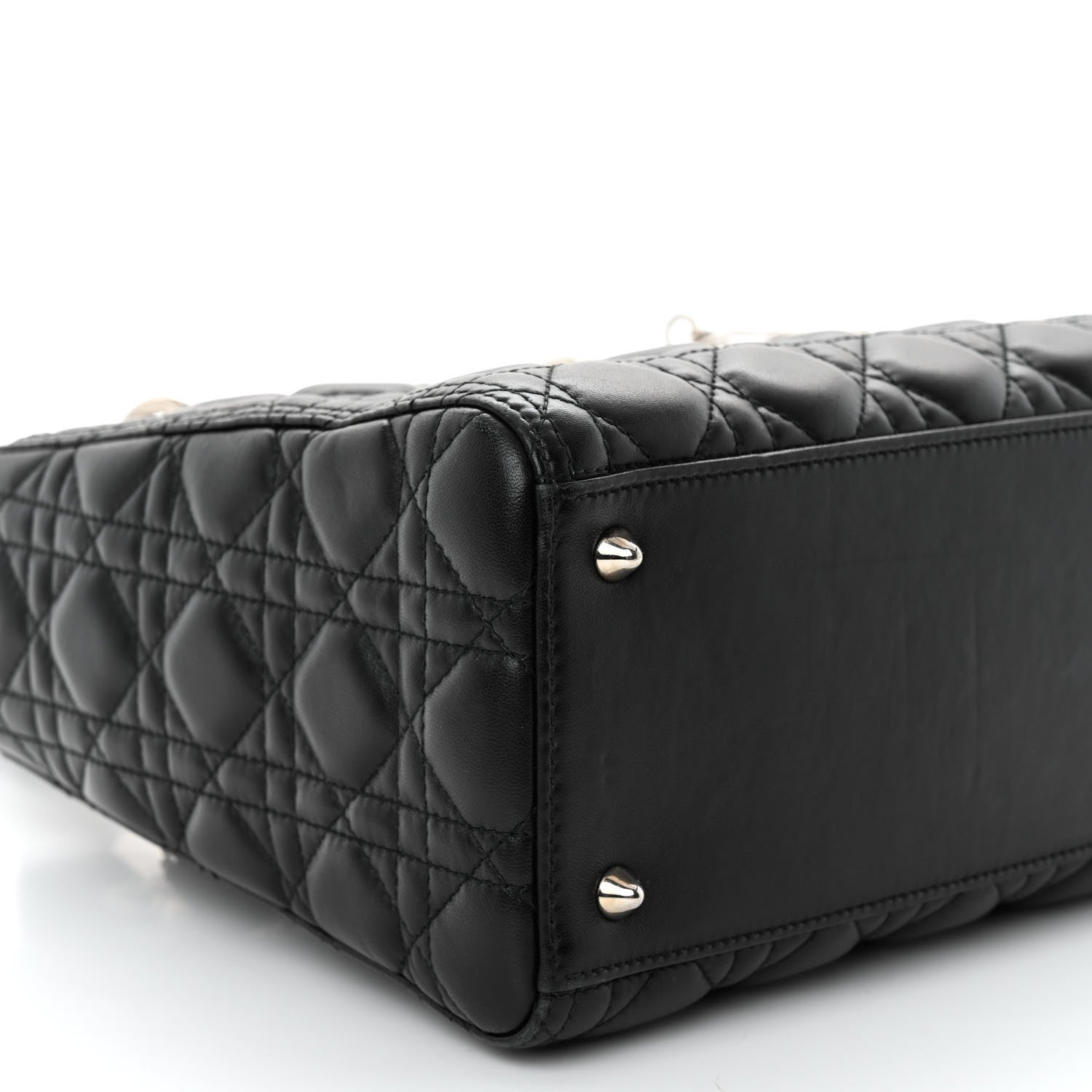 Christian Dior Lambskin Cannage Medium Lady Dior Black 8 of 9