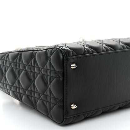 Christian Dior Lambskin Cannage Medium Lady Dior Black 8 of 9
