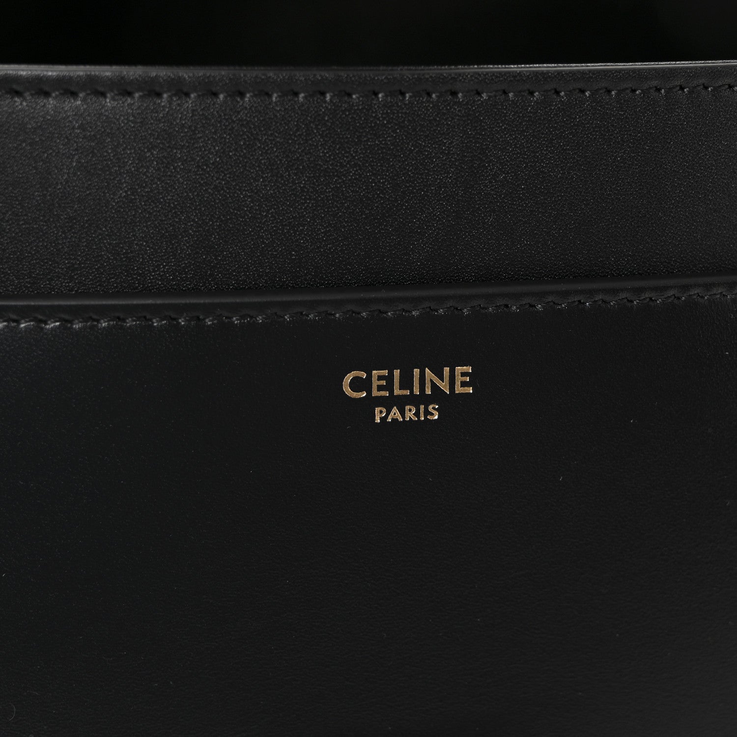 Celine Satinated Calfskin Medium 16 Top Handle Bag Black 6 of 11
