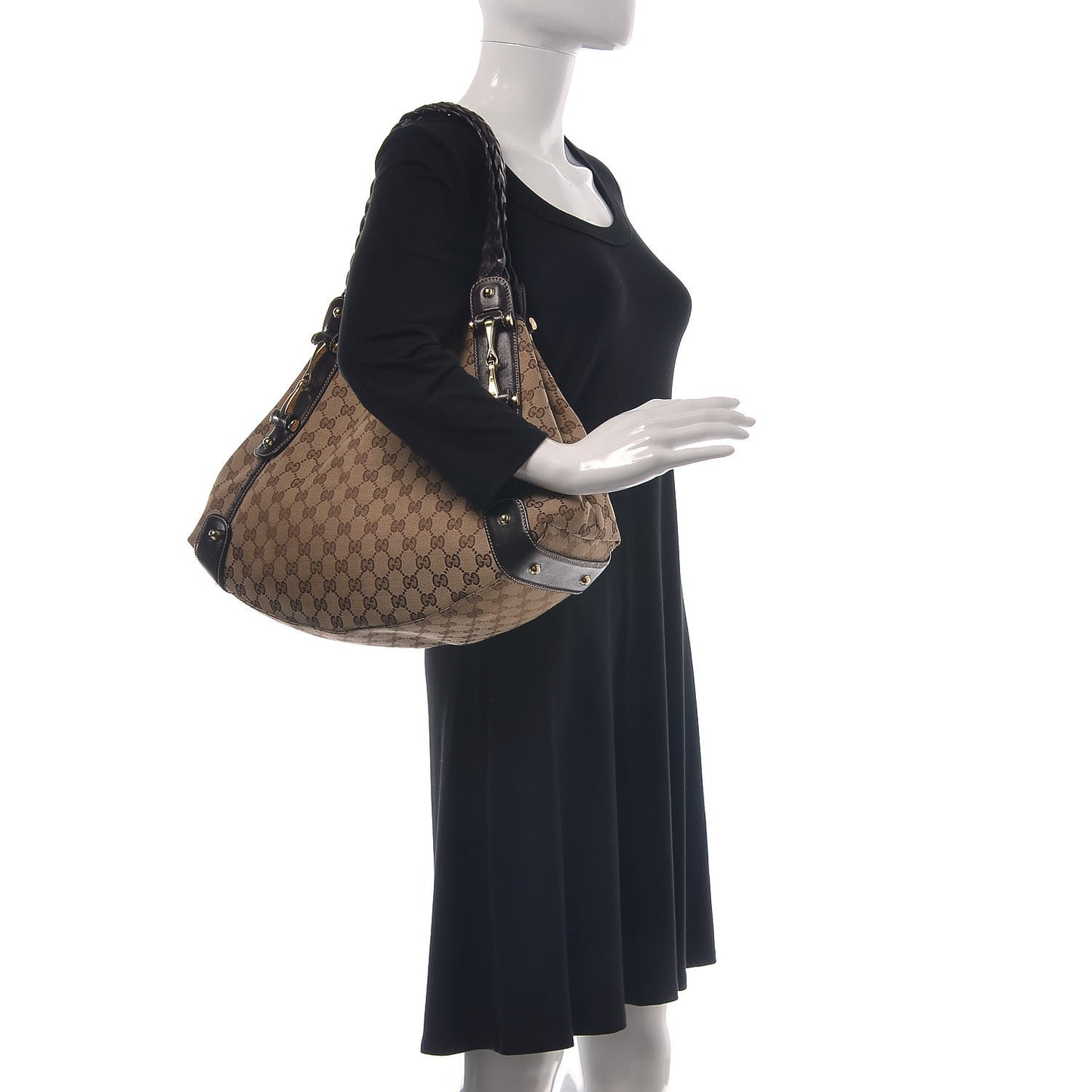 Monogram Medium Pelham Shoulder Bag Dark Brown