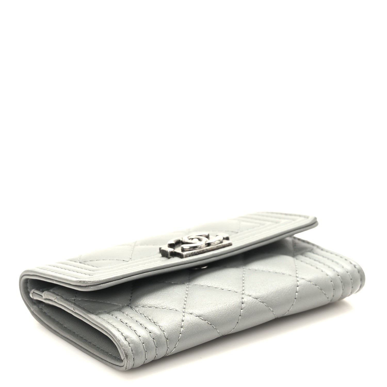 Chanel Lambskin Quilted Boy Card Holder Wallet 4 of 8