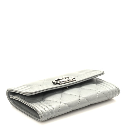 Chanel Lambskin Quilted Boy Card Holder Wallet 4 of 8