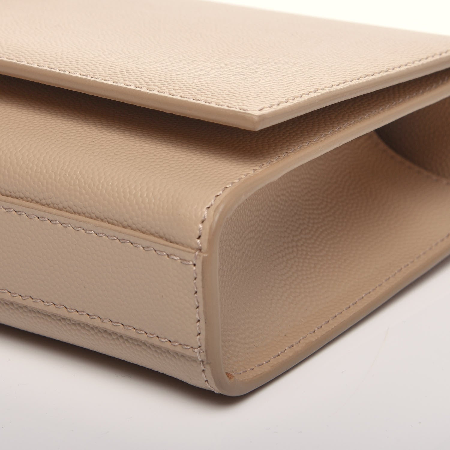 Saint Laurent Grain De Poudre Classic Monogram Cassandre Clutch Nude 7 of 10