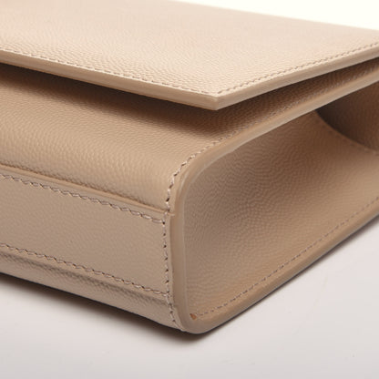 Saint Laurent Grain De Poudre Classic Monogram Cassandre Clutch Nude 7 of 10