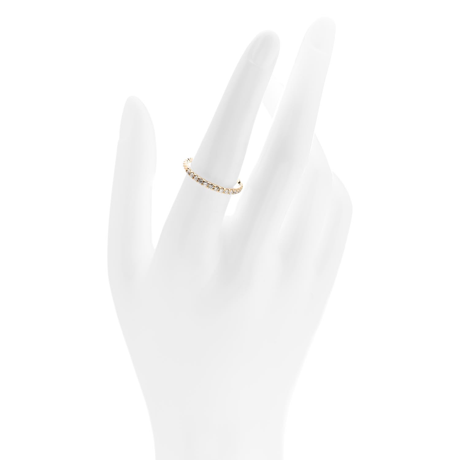 David Yurman 18K Yellow Gold Diamond 2mm Cable Collectibles Band Ring 54 7 2 of 6