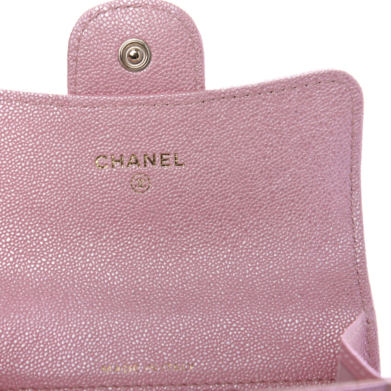 Chanel Iridescent Caviar Quilted Flap Card Holder Rose Pink 9 of 13
