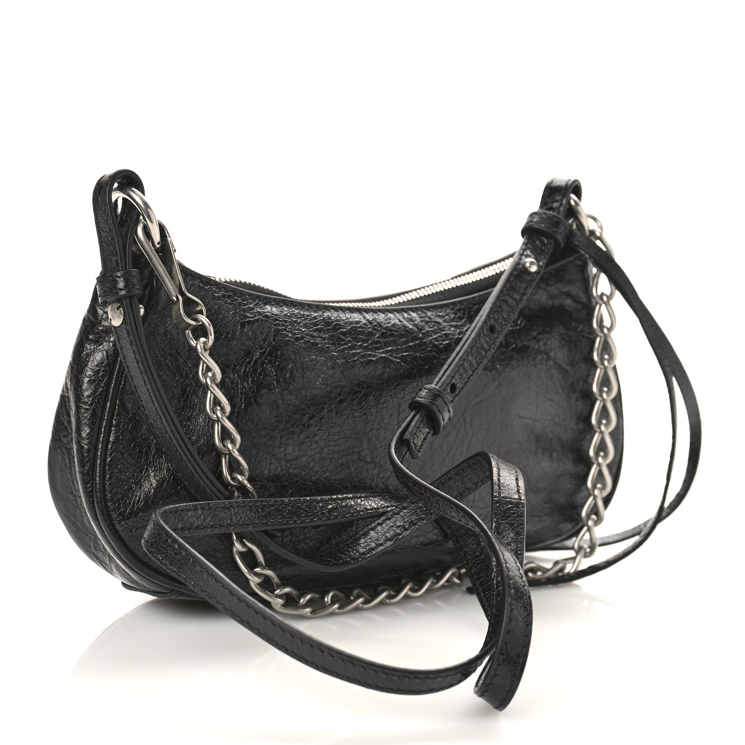 Balenciaga Agneau Arena Le Cagole Mini Purse With Chain Black 3 of 8